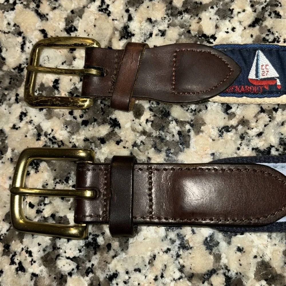2 Nautical Belt Bundle - 1 Vinyard Cape Cod Names 1 Nautical boat Names Preppy